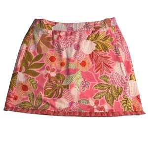 Spartina 449 Women’s Fringe Skort in the Callawassie Flowers Pink print. Size XL